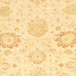 8’10”x8’10" Decorative Ivory Hand-Spun Wool Hand-Knotted Rug - Image 3