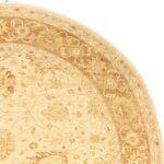 8’10”x8’10" Decorative Ivory Hand-Spun Wool Hand-Knotted Rug - Image 2