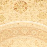 8’10”x8’10" Decorative Ivory Hand-Spun Wool Hand-Knotted Rug - Image 4