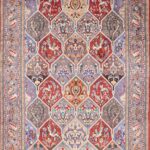 6’10”x9’9” Persian Traditional Tan Wool Hand-Knotted Rug