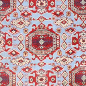 8'1"x9'2" Persian Traditional Light Blue Wool Hand-Knotted Rug