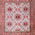 8'1"x9'2" Persian Traditional Light Blue Wool Hand-Knotted Rug