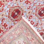 8'1"x9'2" Persian Traditional Light Blue Wool Hand-Knotted Rug - Image 4