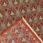 5’x7’1” Transitional Rust Wool Hand-Knotted Rug - Image 4