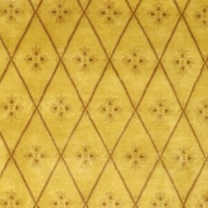 9’x9' Decorative Gold Wool Hand-Knotted Rug