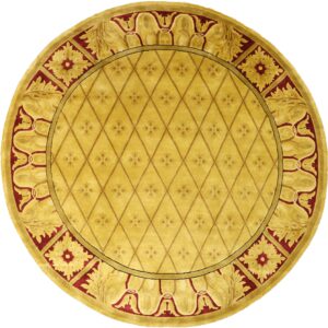 9’x9' Decorative Gold Wool Hand-Knotted Rug