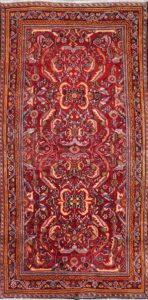 5’3”x10’9” Traditional Red Persian Wool Hand-Knotted Runner