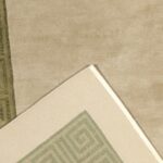 5’7”x8’7” Decorative Greek Key Nepal Green Wool Hand-Knotted Rug - Image 4