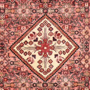5’2”x10’3”. Traditional Red Persian Wool Hand-Knotted Runner