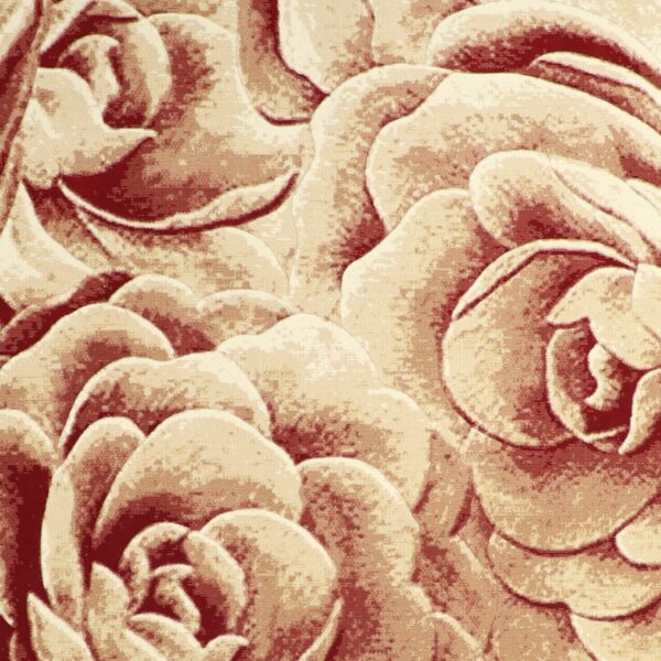 6’7”x9’5” Decorative Red & Ivory Hand-Finished Rug - Direct Rug Import | Rugs in Chicago, Indiana,South Bend,Granger