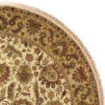 9’x9' Traditional Ivory Wool Hand-Knotted Rug - Image 3