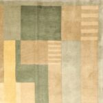 8'x10' Contemporary Tibetan Green Wool Hand-Knotted Rug - Image 3