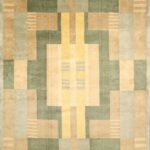 8'x10' Contemporary Tibetan Green Wool Hand-Knotted Rug