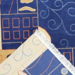 5’6”x8’ Contemporary Blue Nepal Wool Hand-Knotted Rug - Image 4