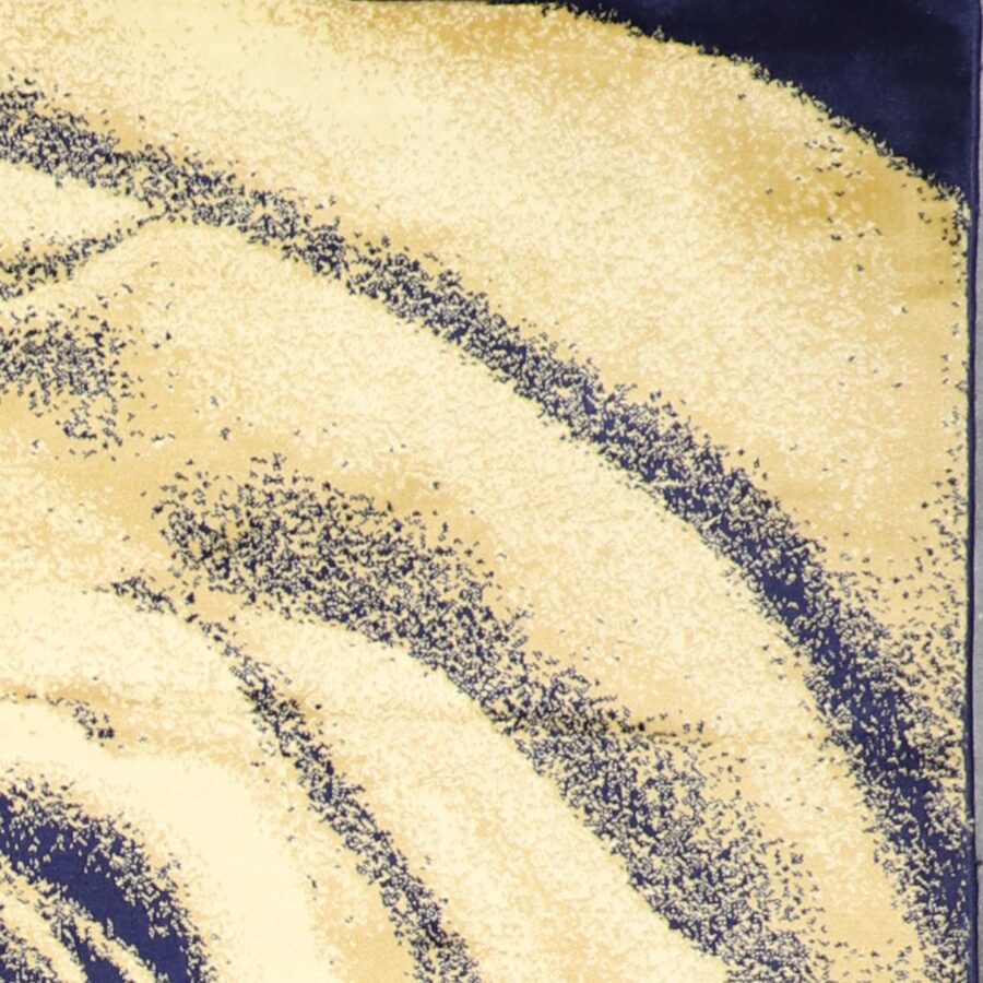 6’6”x9’6” Contemporary Navy & Gold Hand-Finished Rug - Direct Rug Import | Rugs in Chicago, Indiana,South Bend,Granger
