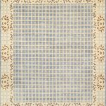 8'1"x10'1" Decorative Overall Blue-Gray Wool Hand-Knotted Rug