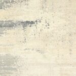 8'2"x10'1" Contemporary Ivory Wool & Silk Hand-Knotted Rug - Image 2