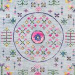 8’11”x11’10” Decorative Blue Wool & Silk Hand-Knotted Rug - Image 2