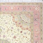9'2"x11'10" Traditional Green Wool & Silk Hand-Knotted Rug - Image 3