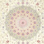 9'2"x11'10" Traditional Green Wool & Silk Hand-Knotted Rug - Image 2