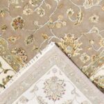 8'x10'2 Traditional Kashan Wool & Silk Hand-Knotted Rug - Image 4