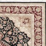 8'x9'10" Traditional Tabriz Wool & Silk Hand-Knotted Rug - Image 3