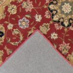 3’8”x5’7” Traditional Red Wool & Silk Hand-Tufted Rug - Image 4