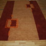 5'7'' X 8' Overall Modern  Terracotta Rectangular Wool & Silk Rug - Direct Rug Import | Rugs in Chicago, Indiana,South Bend,Granger