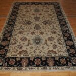 5'2'' X 8' Overall Decorative Kashan Black Rectangular Wool & Silk Rug - Direct Rug Import | Rugs in Chicago, Indiana,South Bend,Granger