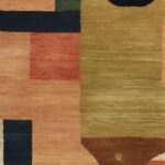 4’x6’ Contemporary Tan Wool Hand-Knotted Rug - Image 2
