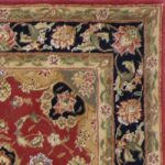 3’8”x5’7” Traditional Red Wool & Silk Hand-Tufted Rug - Image 2
