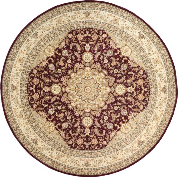 9'11"x9'11" Traditional Round Wool & Silk Hand-Tufted Rug - Direct Rug Import | Rugs in Chicago, Indiana,South Bend,Granger