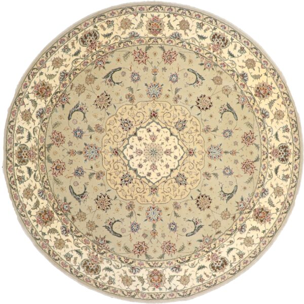 8’6”x8’6” Decorative Green Wool & Silk Hand-Tufted Rug - Direct Rug Import | Rugs in Chicago, Indiana,South Bend,Granger