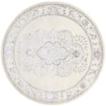 8'5"x8'5" Decorative Round Vintage Wool & Silk Hand-Tufted Rug - Direct Rug Import | Rugs in Chicago, Indiana,South Bend,Granger