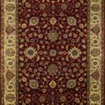 5'7"x8'6" Traditional Burgundy Kashan Wool Hand-Knotted Rug - Direct Rug Import | Rugs in Chicago, Indiana,South Bend,Granger