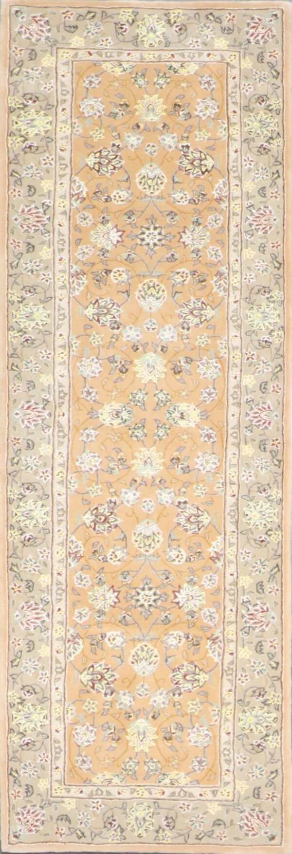 2'7"x8'1" Decorative Tan Wool & Silk Hand-Tufted Rug - Direct Rug Import | Rugs in Chicago, Indiana,South Bend,Granger