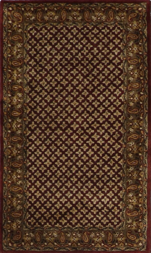 3’x5’1” Decorative Burgundy Wool Hand-Tufted Rug - Direct Rug Import | Rugs in Chicago, Indiana,South Bend,Granger