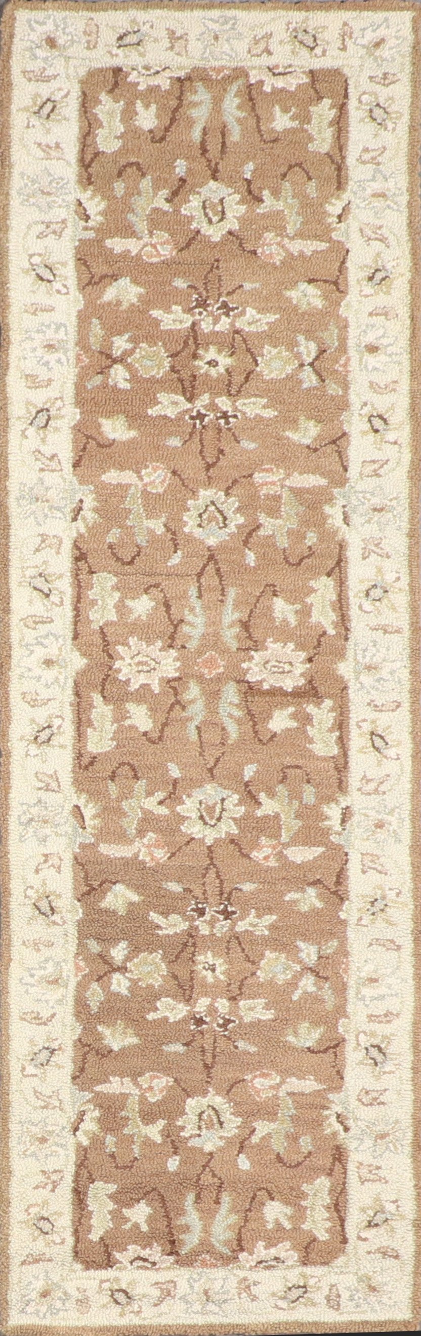 2'3"x7'4" Decorative Brown Hook Wool Hand-Tufted Rug - Direct Rug Import | Rugs in Chicago, Indiana,South Bend,Granger