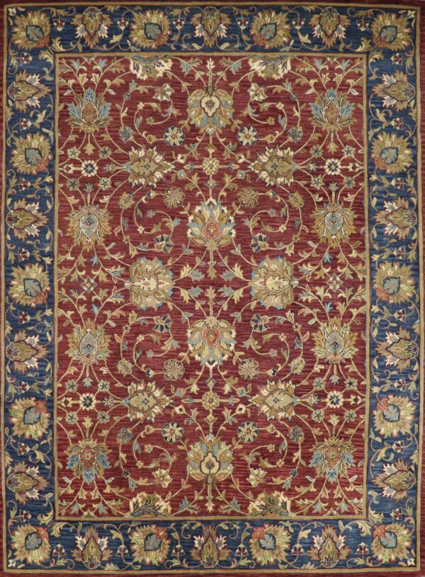 8’7”x11’10” Traditional Red Wool Hand-Tufted Rug - Direct Rug Import | Rugs in Chicago, Indiana,South Bend,Granger