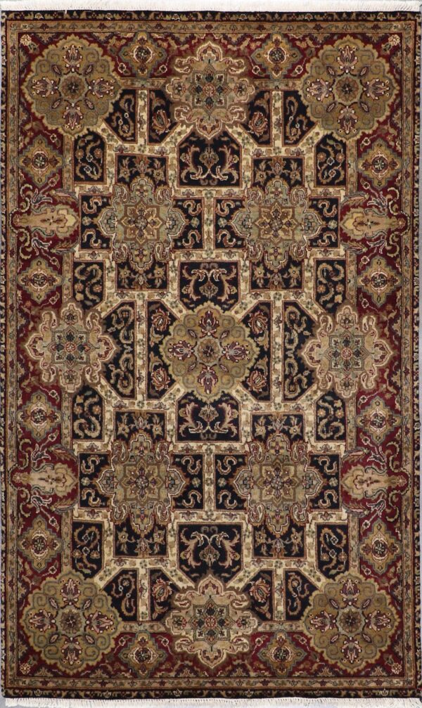 5'x8'3" Traditional Yazed Wool Hand-Knotted Rug - Direct Rug Import | Rugs in Chicago, Indiana,South Bend,Granger