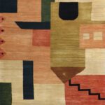 4’x6’ Contemporary Tan Wool Hand-Knotted Rug