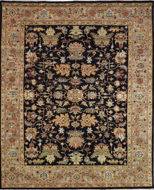 8'x10' Traditional Black Heriz Wool Hand-Knotted Rug - Direct Rug Import | Rugs in Chicago, Indiana,South Bend,Granger