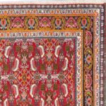 4’3”x6’5” Traditional Persian Red Wool Hand-Knotted Rug - Image 3