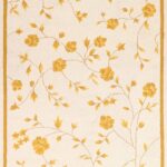 5'3"x8'3" Decorative Hook Ivory Wool Hand-Tufted Rug
