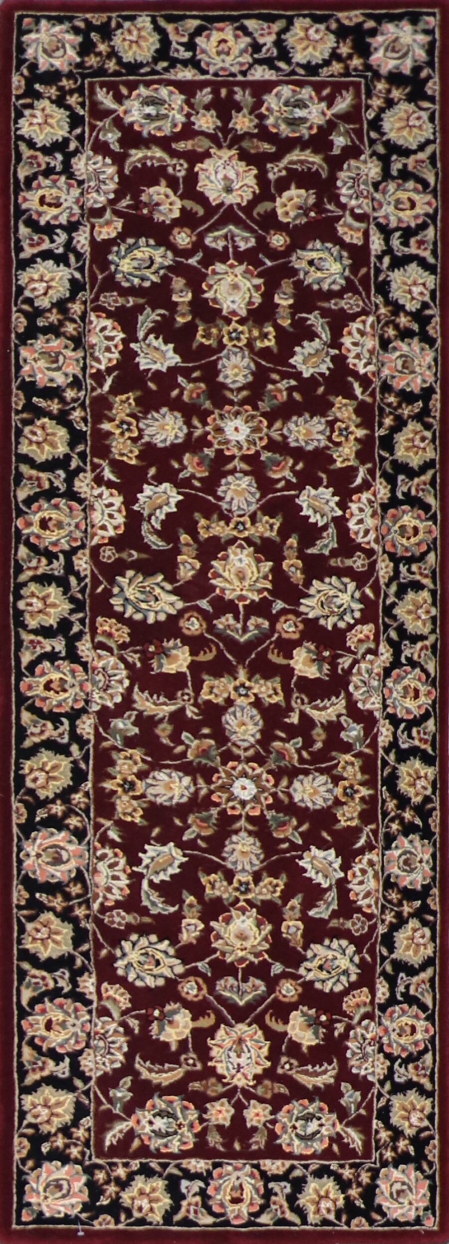 2'8"x8'1" Decorative Burgundy Wool & Silk Hand-Tufted Rug - Direct Rug Import | Rugs in Chicago, Indiana,South Bend,Granger
