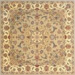 5’6”x5’6” Decorative Ivory Wool & Silk Hand-Tufted Rug - Direct Rug Import | Rugs in Chicago, Indiana,South Bend,Granger