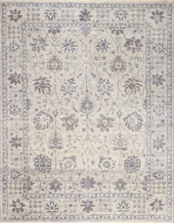 9'1"x11'8" Traditional Gray Wool & Silk Hand-Knotted Rug - Direct Rug Import | Rugs in Chicago, Indiana,South Bend,Granger