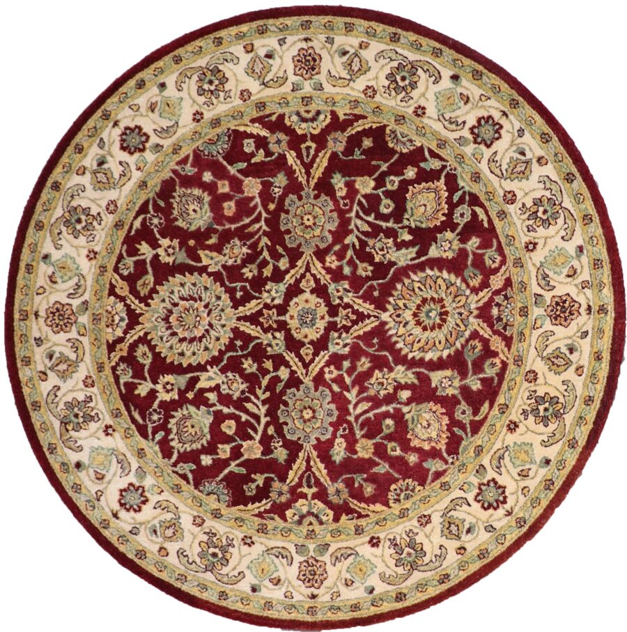 6’1”x6’1” Decorative Red Wool Hand-Tufted Rug - Direct Rug Import | Rugs in Chicago, Indiana,South Bend,Granger