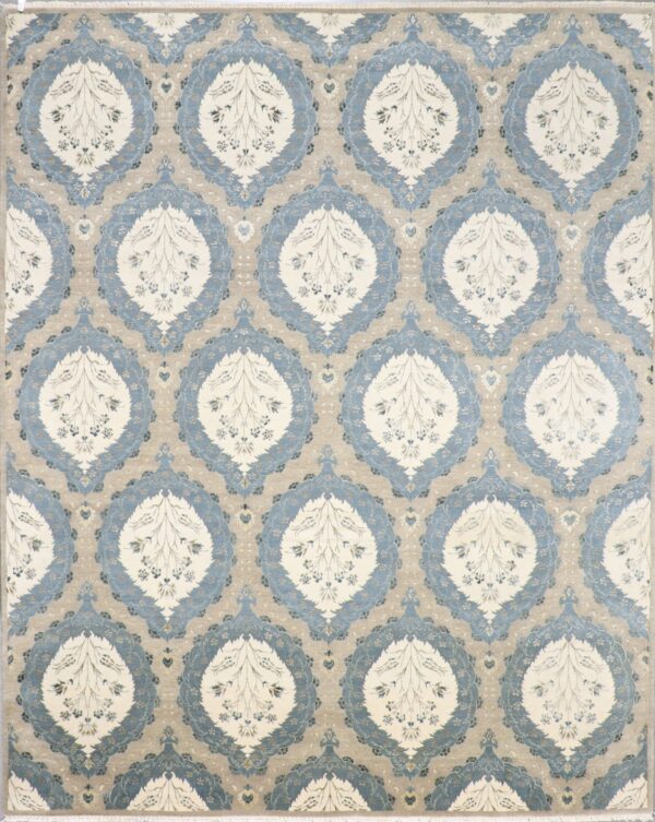 8'x10' Decorative Gray Blue Wool Hand-Knotted Rug - Direct Rug Import | Rugs in Chicago, Indiana,South Bend,Granger
