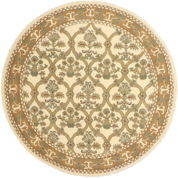 6’1”x6’1” Decorative Ivory Wool Hand-Tufted Rug - Direct Rug Import | Rugs in Chicago, Indiana,South Bend,Granger